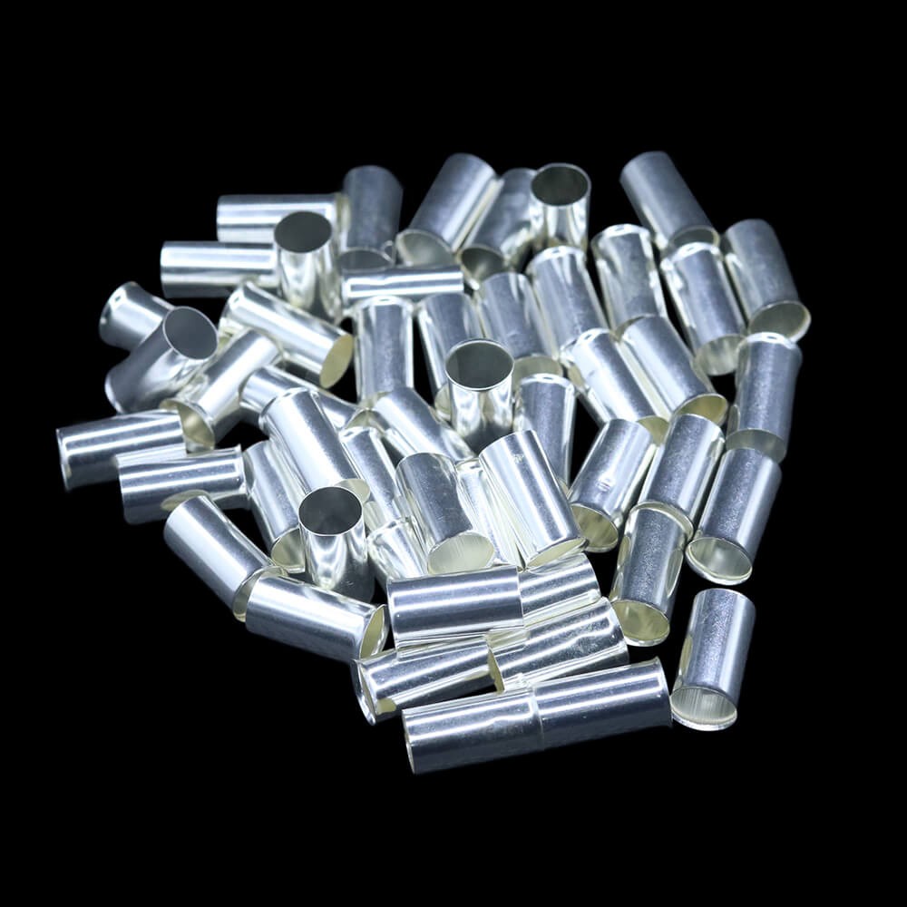 50/100pcs Tinned Copper Wire Ferrules Crimp Connectors AWG 6 Electric Termianl