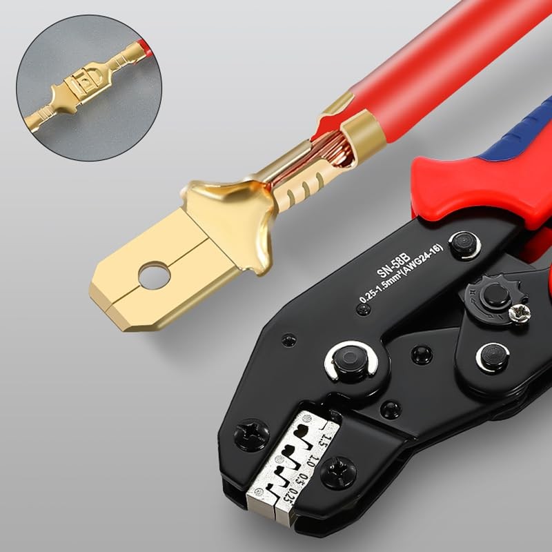 1050 PCS 2.8/4.8/6.3mm Crimp Terminals Insulated Male and Female Wire
