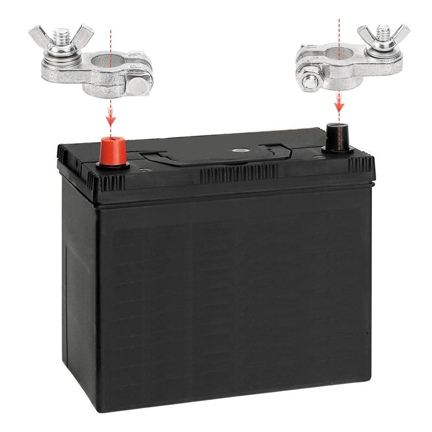 Car Battery Terminal End with Wing Nut Terminal Connectors Zinc-Alloy C