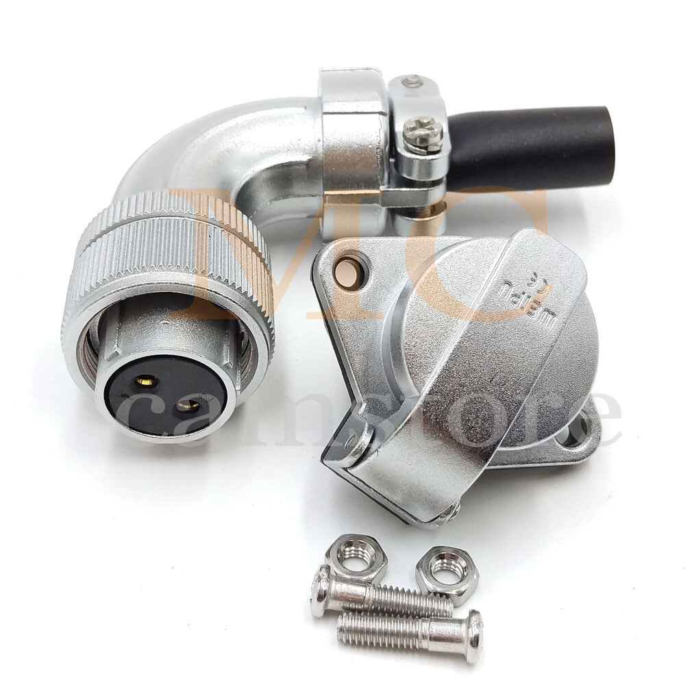 WEIPU WS20 25A 2Pin Angle Plug Panel Socket Aviation Connectors
