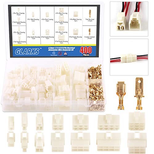 400Pcs 6.3mm Electrical Wire Connector Kit Automotive