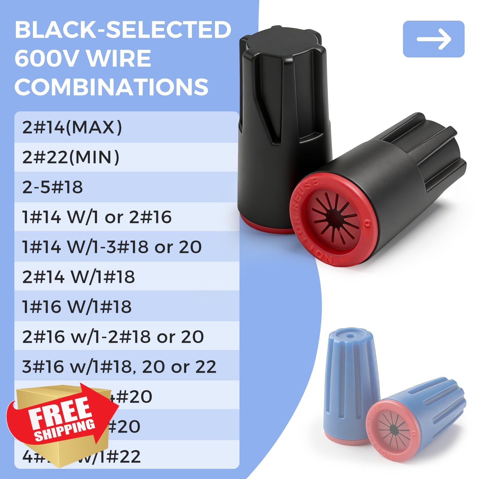 Vadaxx Waterproof Wire Connectors 20P Black