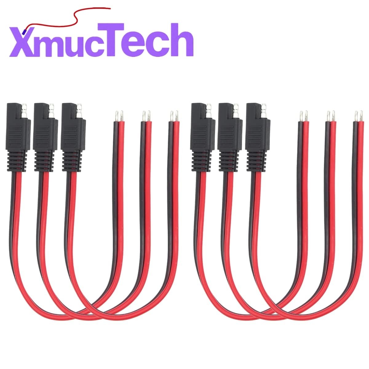 4-Pack 1ft 14AWG SAE Connector Quick Disconnect Plug Extension Cable for Auto…