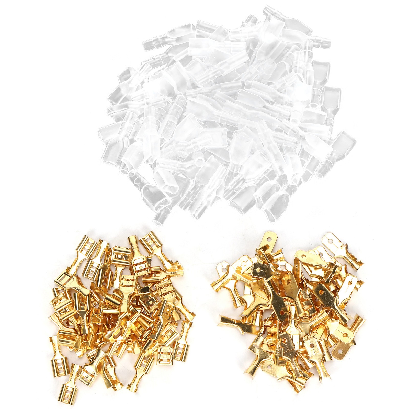 50 Pairs Crimp Terminal Electric Brass Insulating Wire Cable Connector New
