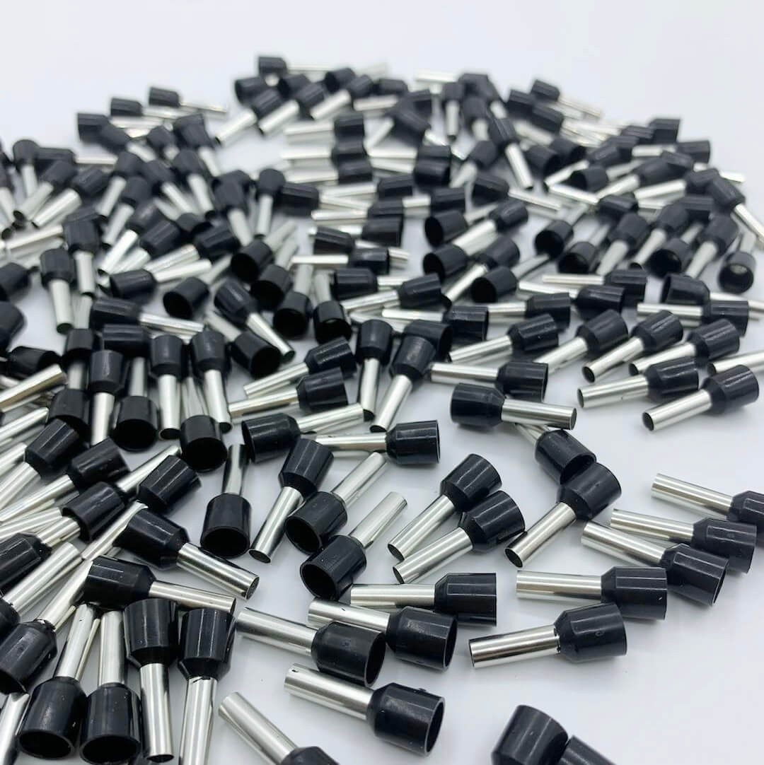 200PCS 10AWG Wire Connectors Copper Terminals Insulated Cable Ferrule E60-12 US
