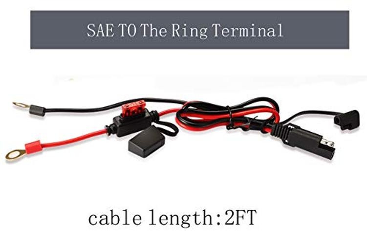 3PCS 2FT SAE O Ring Terminal Harness Cables SAE Plugs Quick 3PCS-Pack