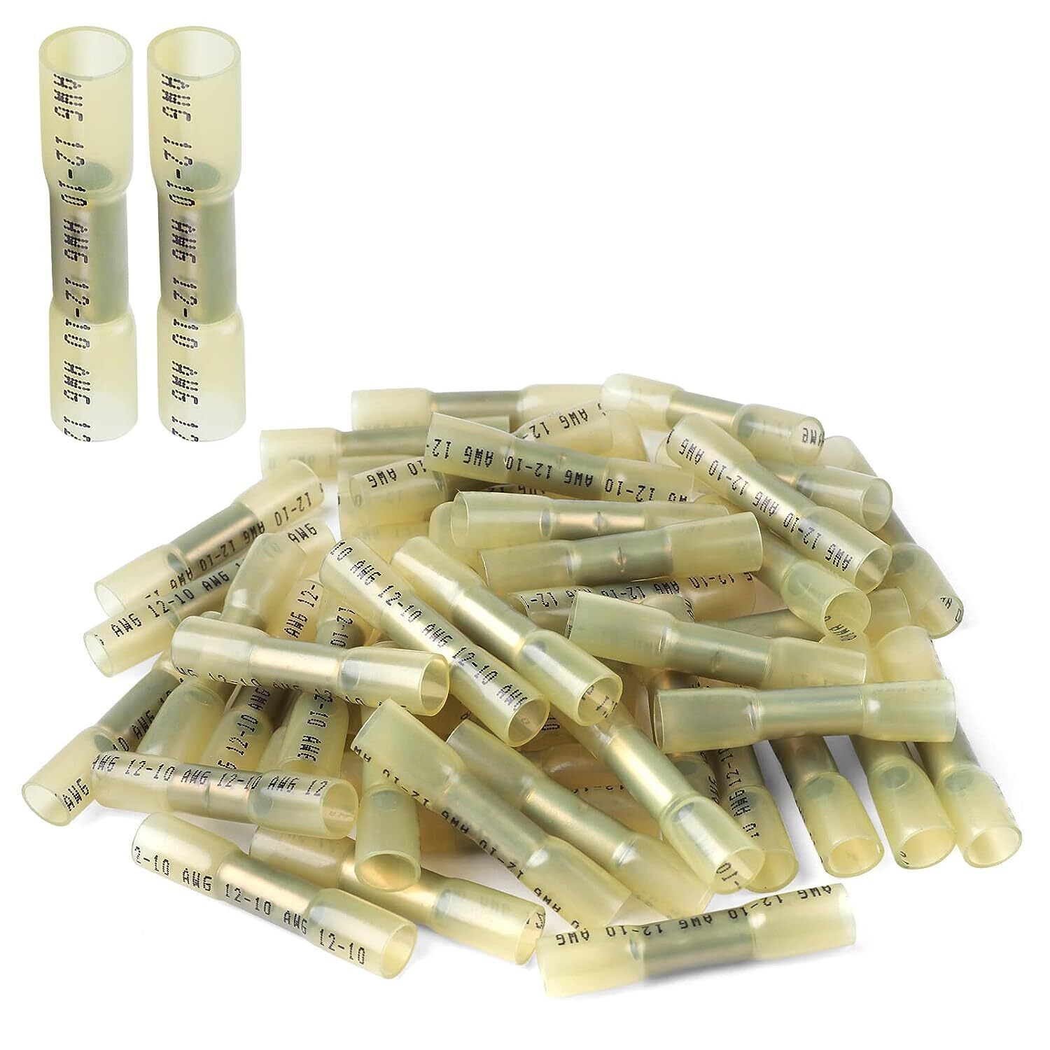 400-50x Waterproof Heat Shrink Butt Wire Splice Crimp Connectors Terminals Kit