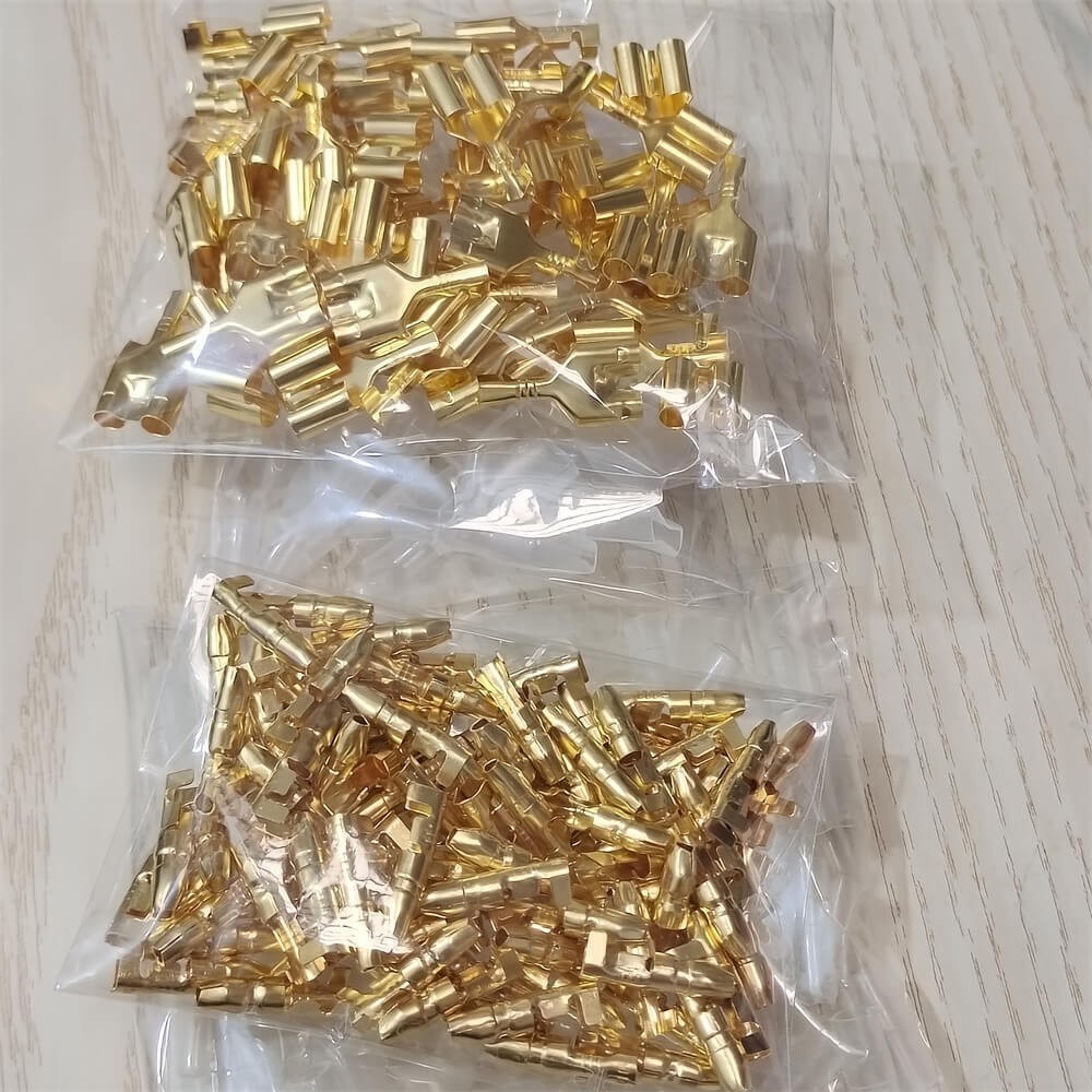 300x Male Female Double Bullet Connector 4.0mm Wire Terminal Insulated Sleeve US