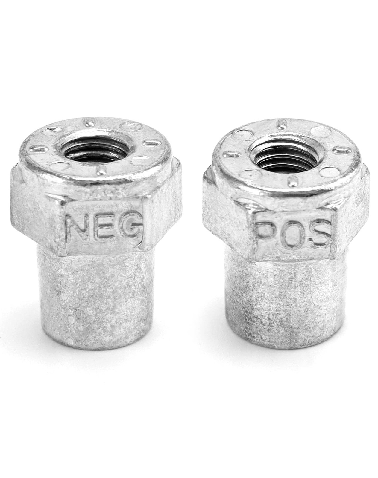 QWORK Car Positive Negative Battery Post Terminal, 2 Pair Zinc Alloy 2 Pairs