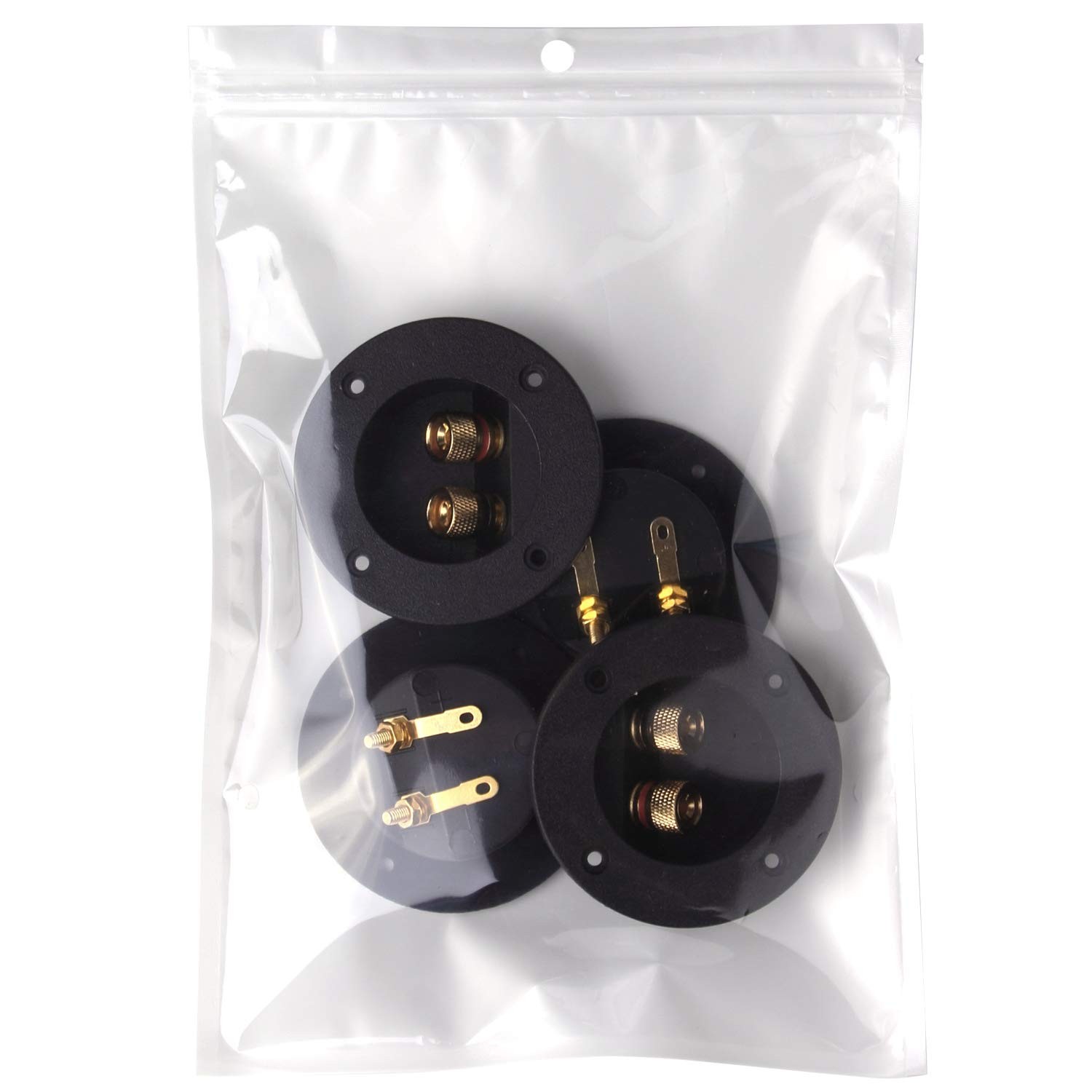 Arroyner 5Pcs 3-Inch Speaker Box Terminal Cup DIY 2-Way Black-5pcs