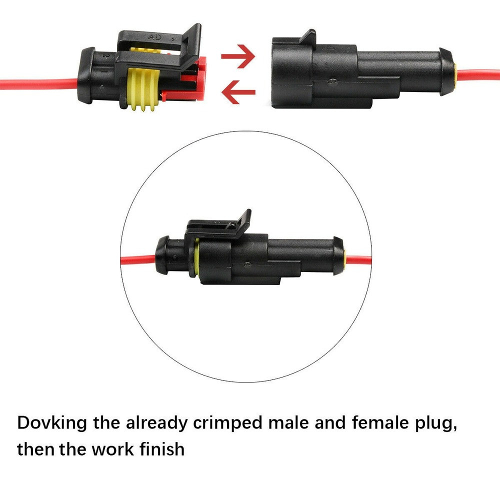 708PCS 1-6 Pin Way Car Automotive Waterproof Electrical Wire Connector Plug Set