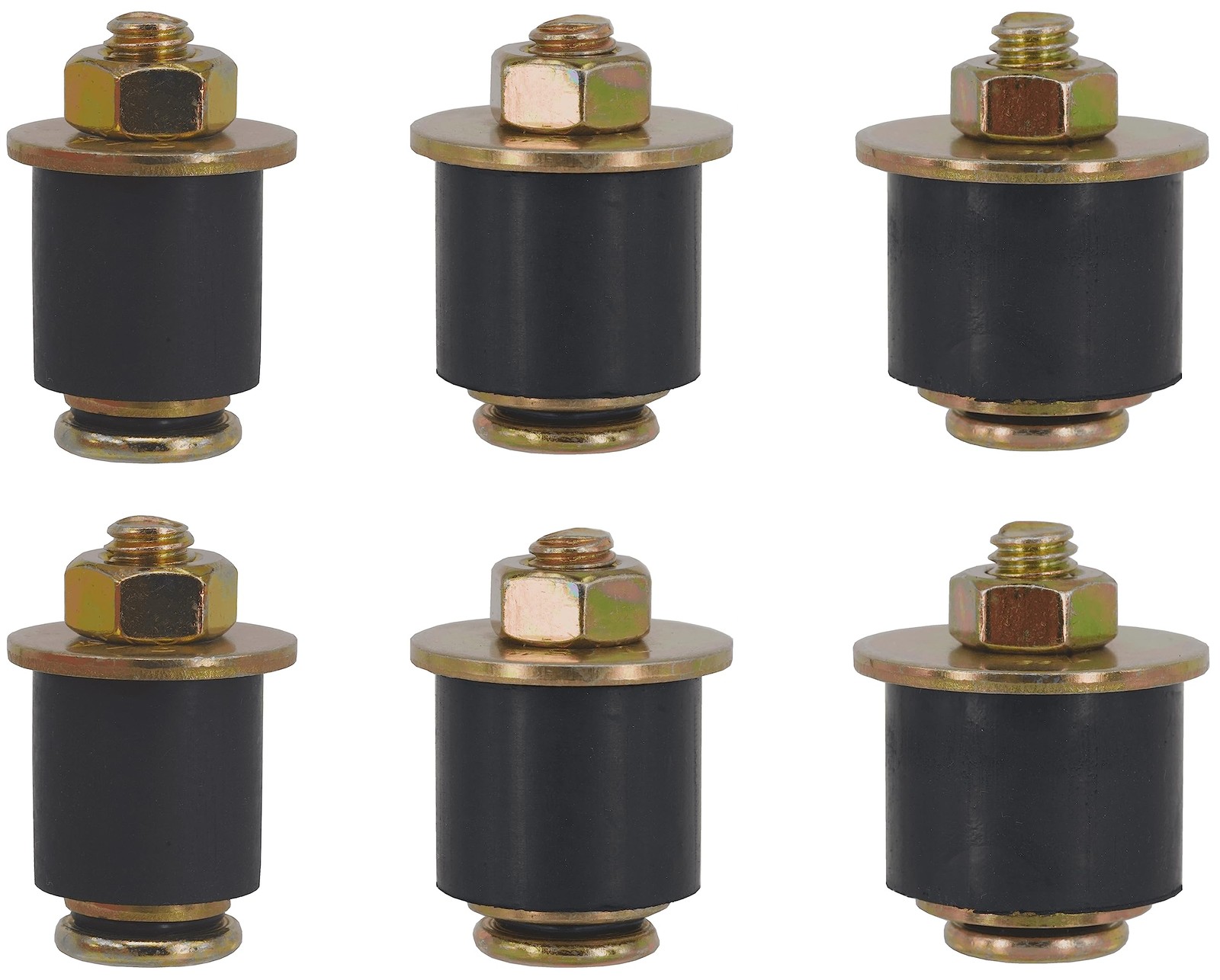 Dsnaduo 3 Sizes (6pcs) Rubber Expansion Plug, Fit Hole 3/4″~1-1/8″, Black