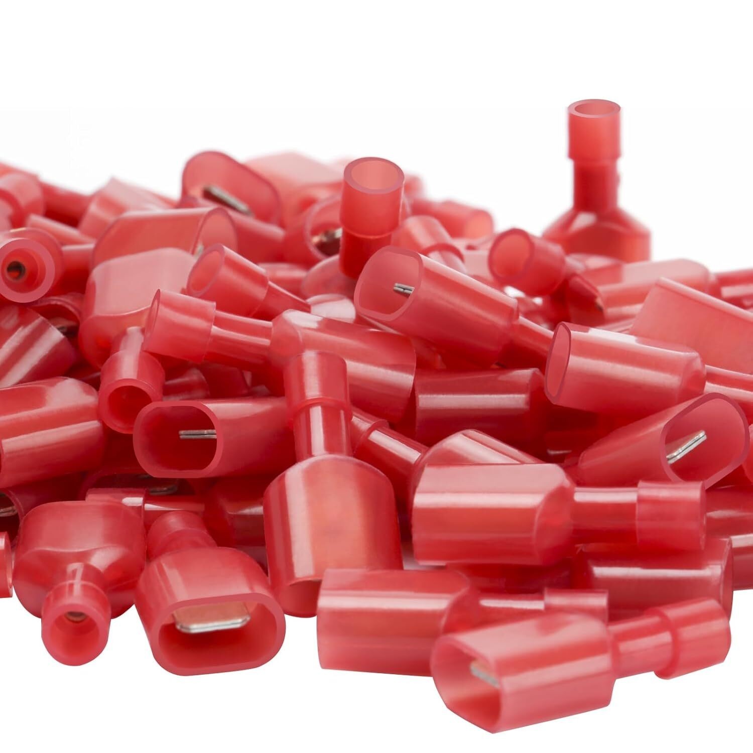100PCS Nylon Female Male 22-16AWG Insulated Spade Crimp Terminal Wire Connectors