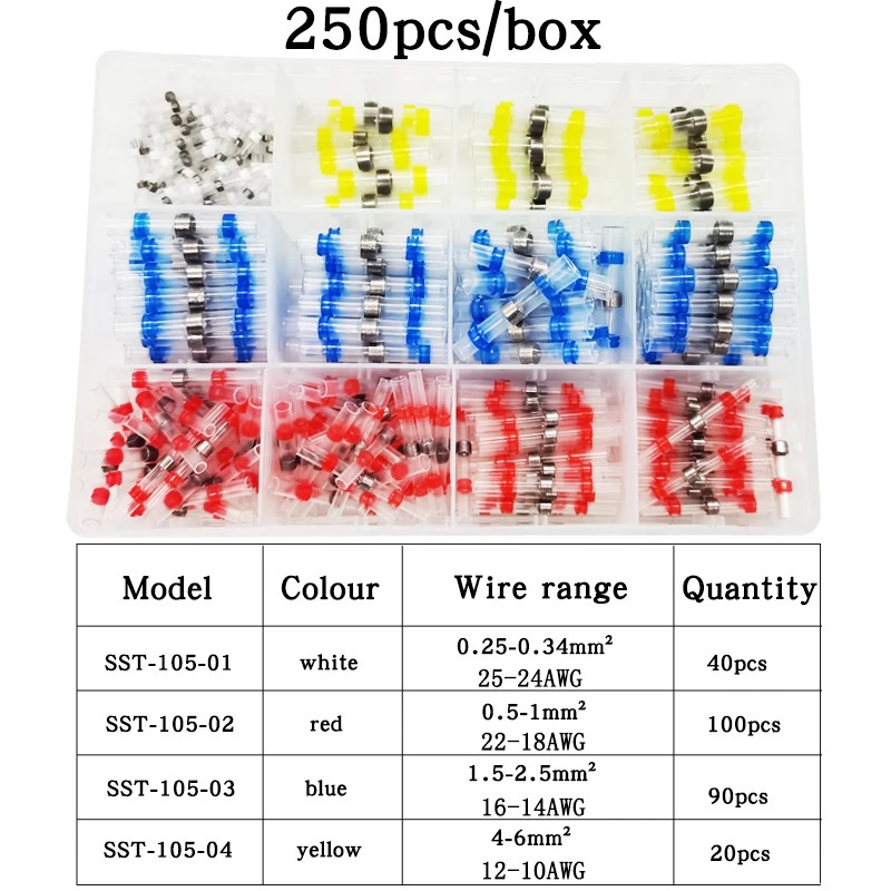 1 Set Waterproof Heat Shrink Wire Connectors Electrical Crimp For Marine Boat US