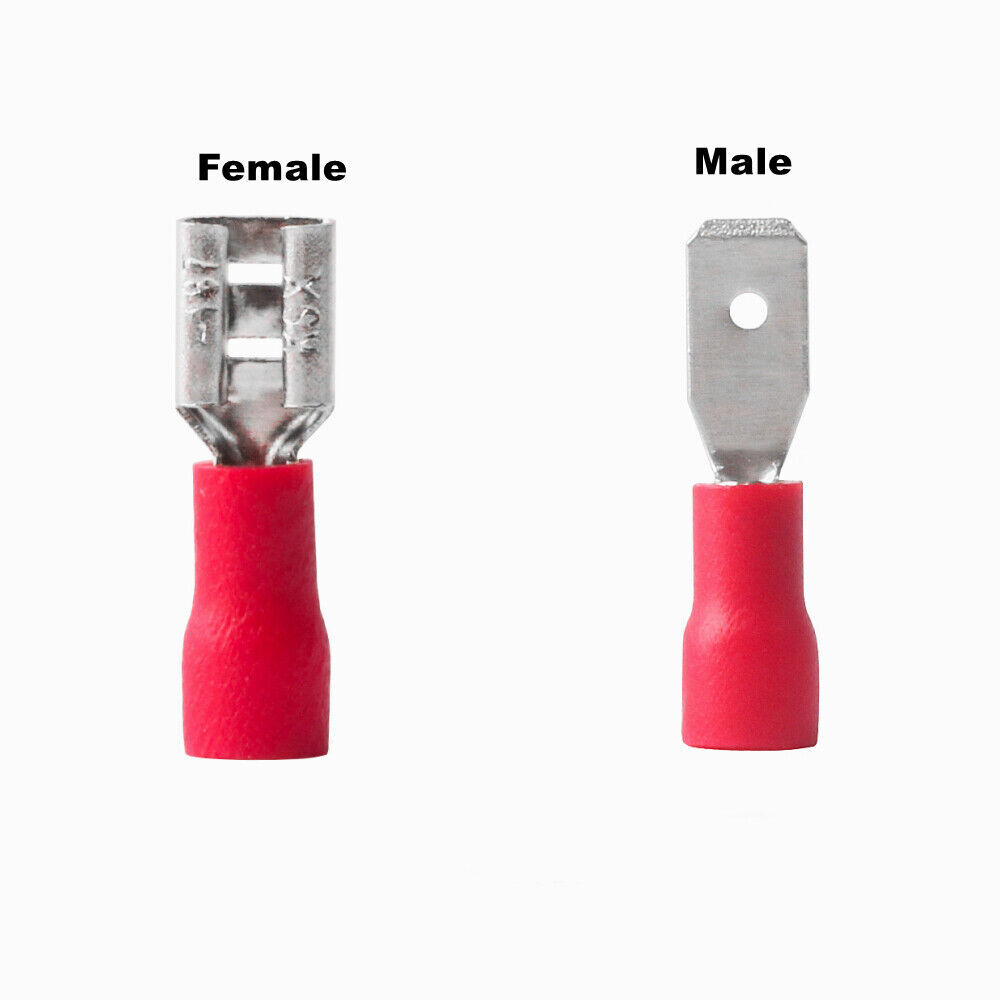Insulated Female Male Spade Terminals Wire Crimp Connectors 2.8 4.8 6.3mm