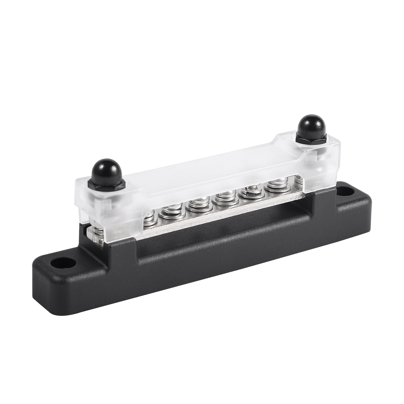 6 Way Blade Fuse Box Block Auto Marine Boat Holder Cover 12V Bus Bar Kit BLK
