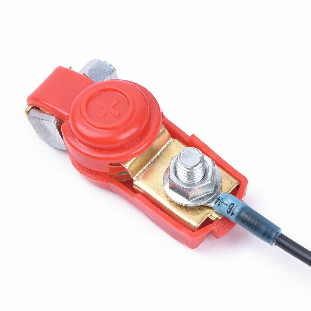 2x Car Battery Terminal Connector Clamp Clip Negative Positive / Red+Black @