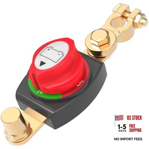275A Top Post Battery Switch with Negative Top Post with Brass Clamp