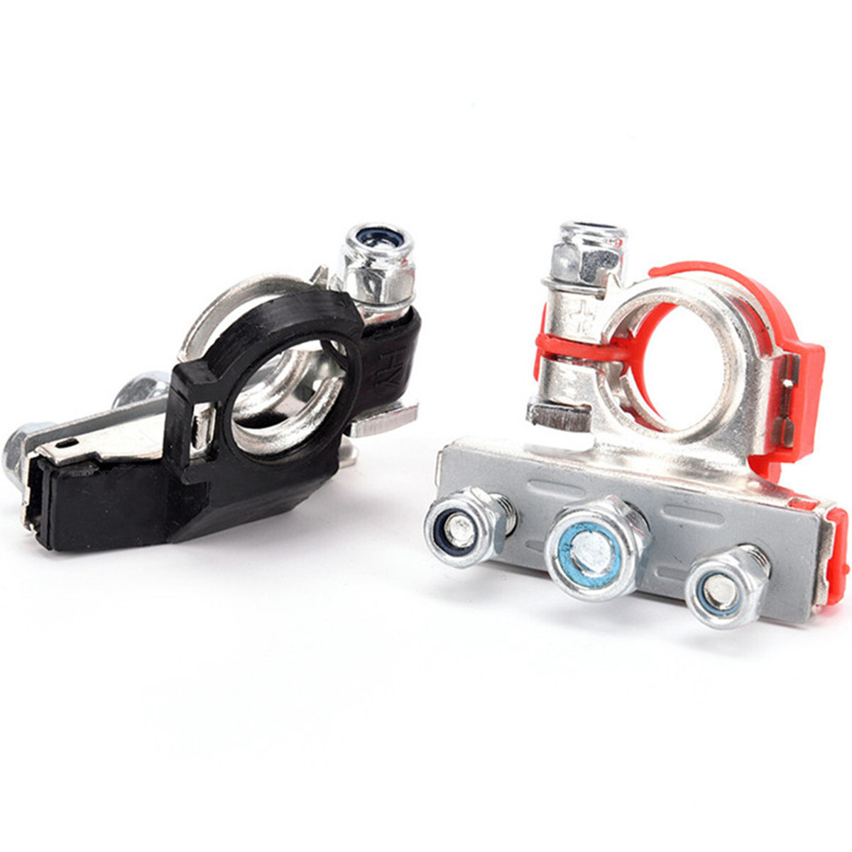2Pcs Positive Negative Car Battery Terminal Clamp Clip Fast Connector 12V 24V