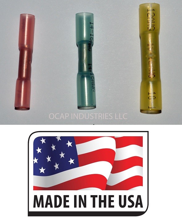 (300 PCS) HEAT SHRINK BUTT WIRE CRIMP CONNECTORS ASSORTMENT ELECTRICAL TERMINALS