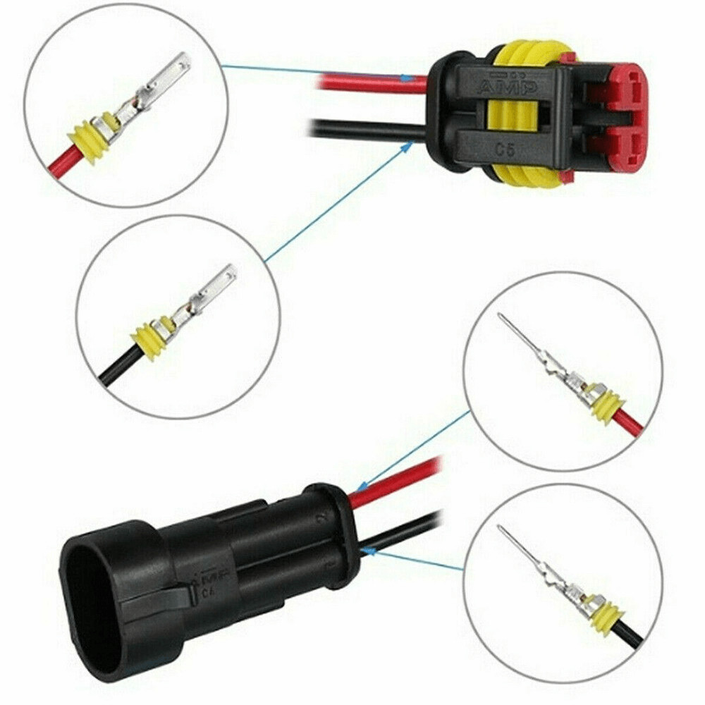 240pcs Car Sealed Electrical Wire Connector 1/2/3/4/5/6 Pin Terminal Blade Fuse