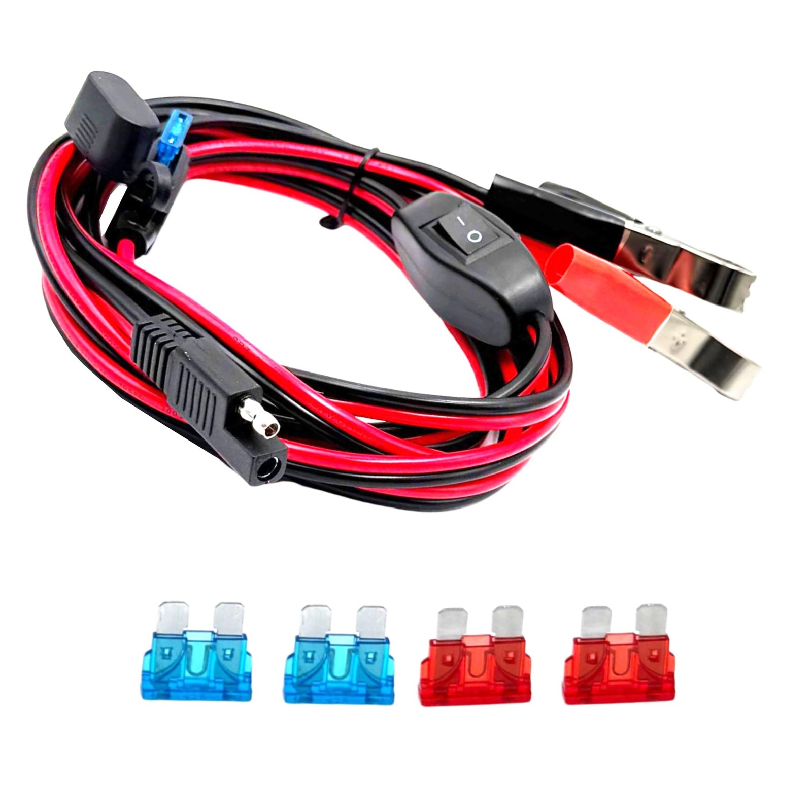 8.2 Feet SAE Battery Wire Harness, 16 Awg SAE to Alligator Clips Quick Conect…
