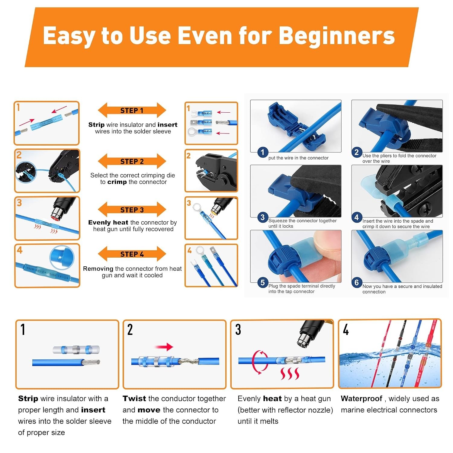 Waterproof 1500PCS Electrical Connector Kit – Perfect for Marine and Trucking