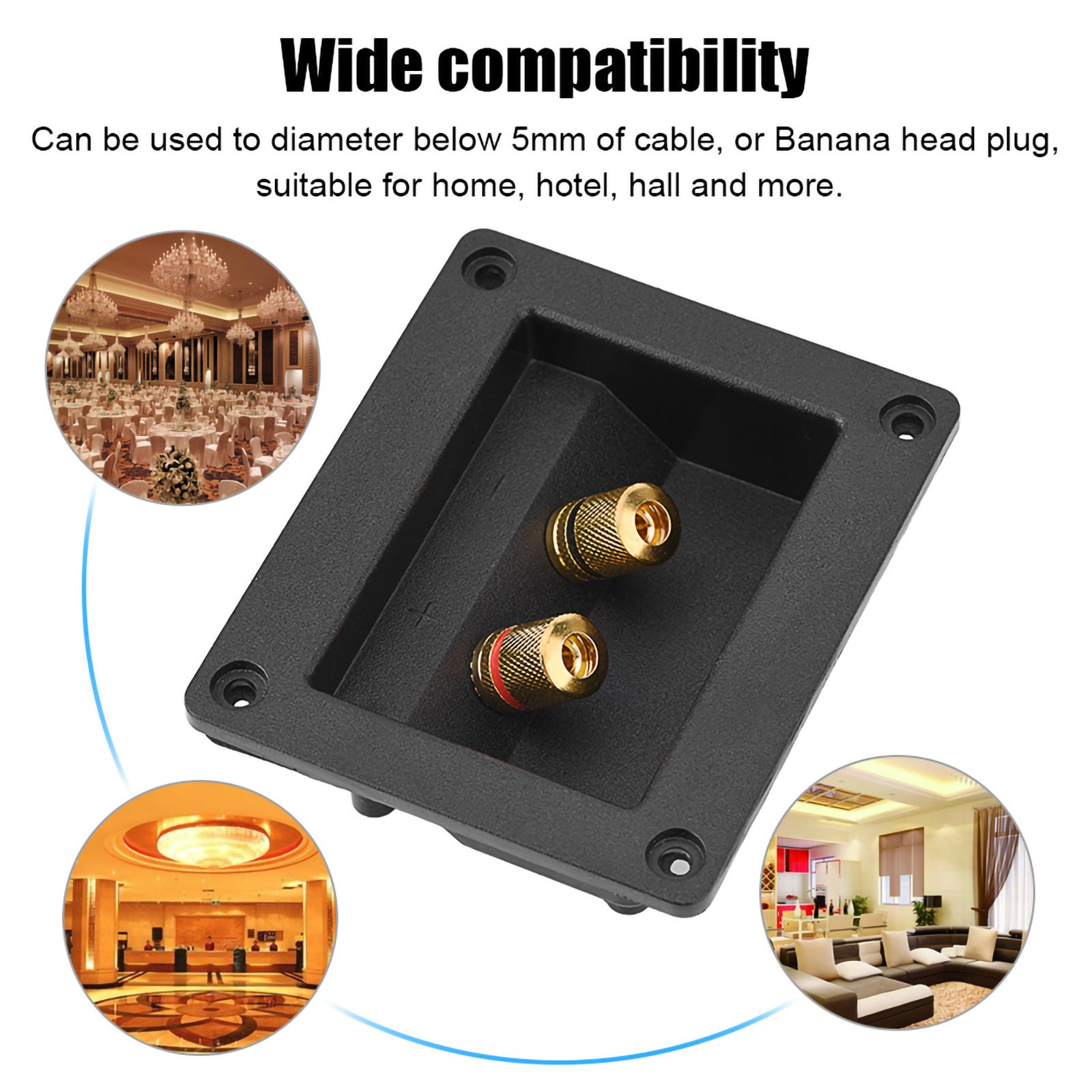Acoustic Component For Speaker Copper Binding Post Terminal Cable Connector Box