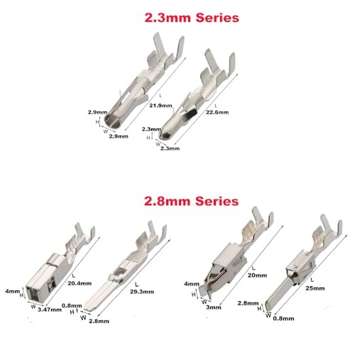 500Pcs Wire Harness Terminal Pins Male Connector Copper Motorcycle ATV 1-3.5mm