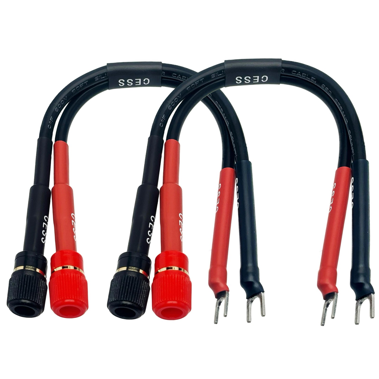 Speaker Adapter Fork Spade to Banana Female 2 Pack