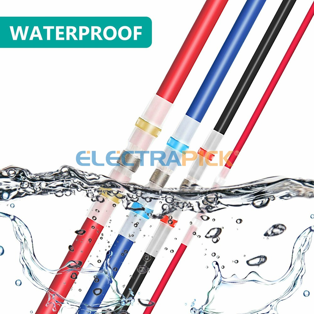 340 PCS Waterproof Solder Seal Sleeve Heat Shrink Butt Wire Connectors Terminals