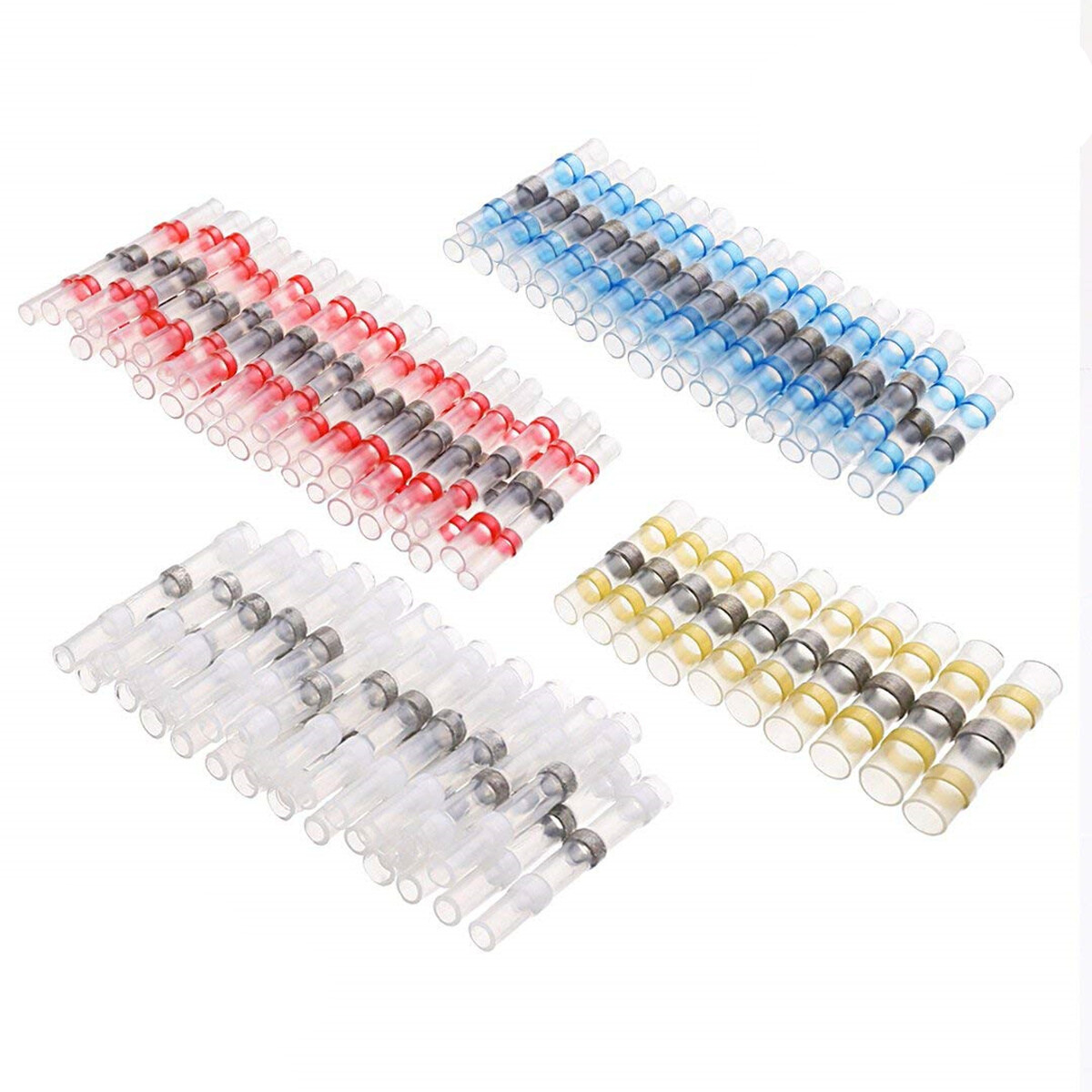 400PCS 26-10 AWG Solder Seal Sleeve Butt Wire Connector Heat Shrink Terminals US