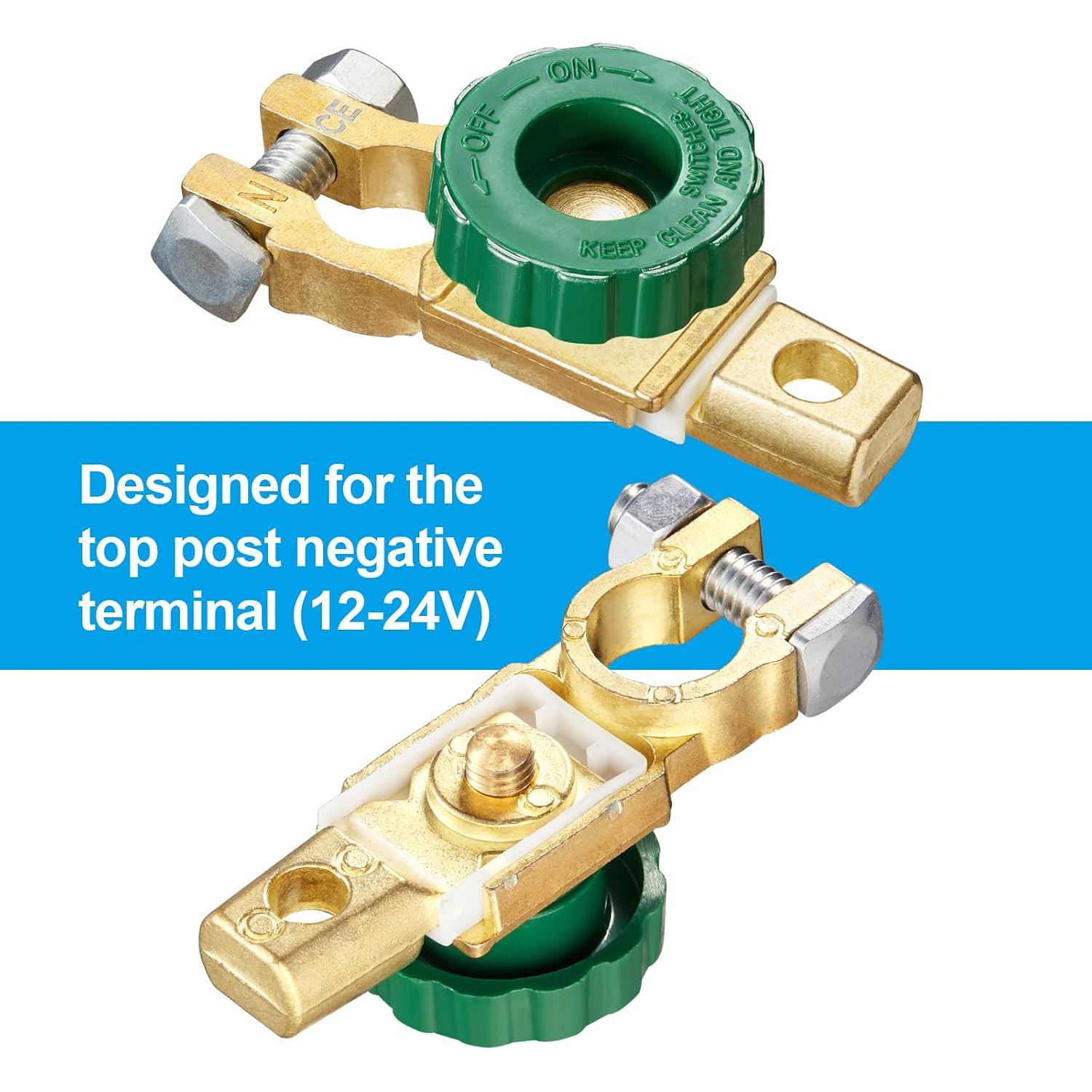 Top Post Battery Master Disconnect Switch (2Pcs) Universal Battery Terminal Lin