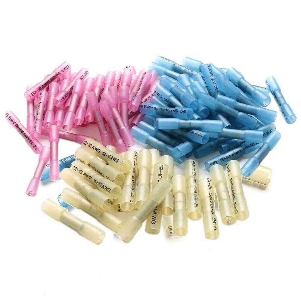 Waterproof Heat Shrink Butt Connectors Marine Crimp Wire Splice Terminals kit US