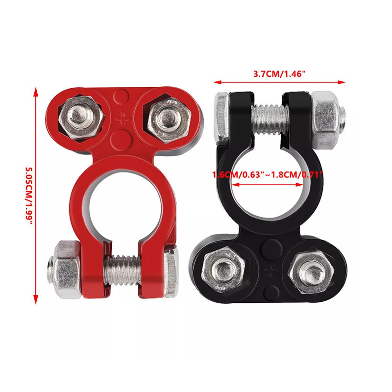 2x Car Battery Terminals Connectors Zinc Plated Top Post Anti for Marine Boat RV