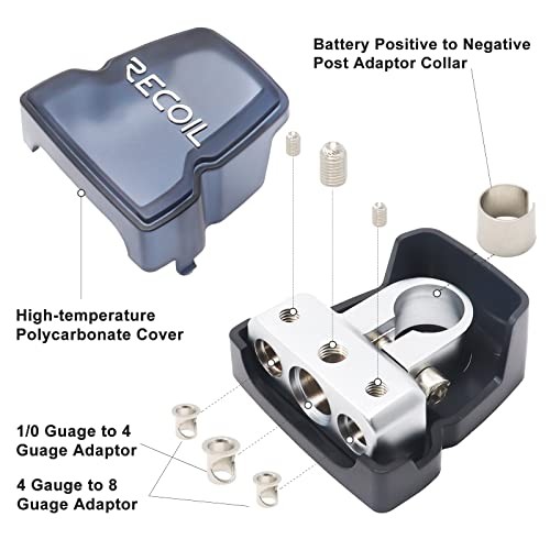 PBT-D04 2 Pack Premium Solid Brass 1X0/4AWG Output and 2X4/8AWG Outputs