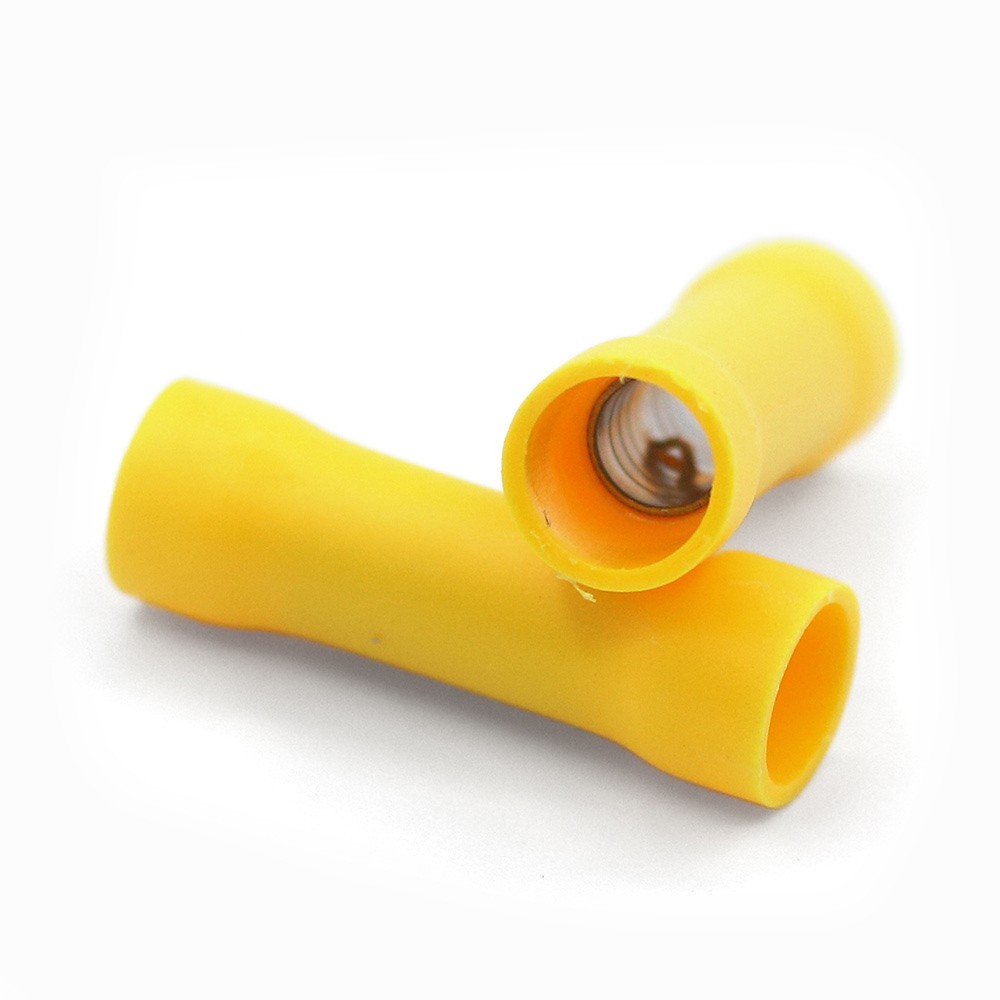 Insulated Butt Connectors 12-10 AWG Electrical Wire Crimp Terminals Yellow USA