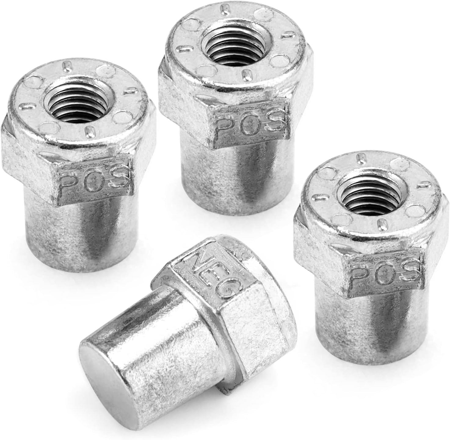 QWORK Car Positive Negative Battery Post Terminal, 2 Pair Zinc Alloy 2 Pairs