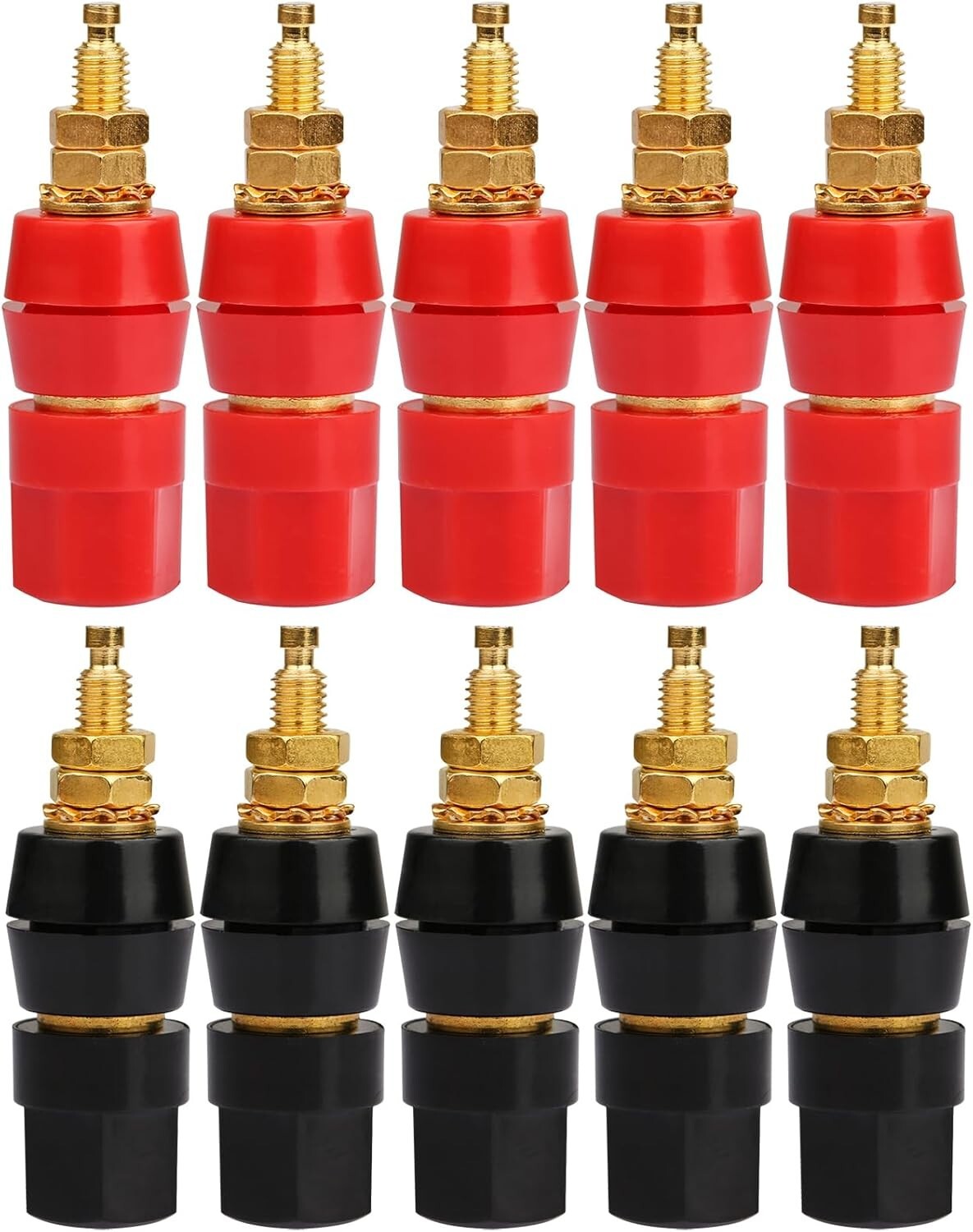 10Pcs 4mm Banana Plug Socket Plated Terminal Amplifier Speaker Terminal Conne…