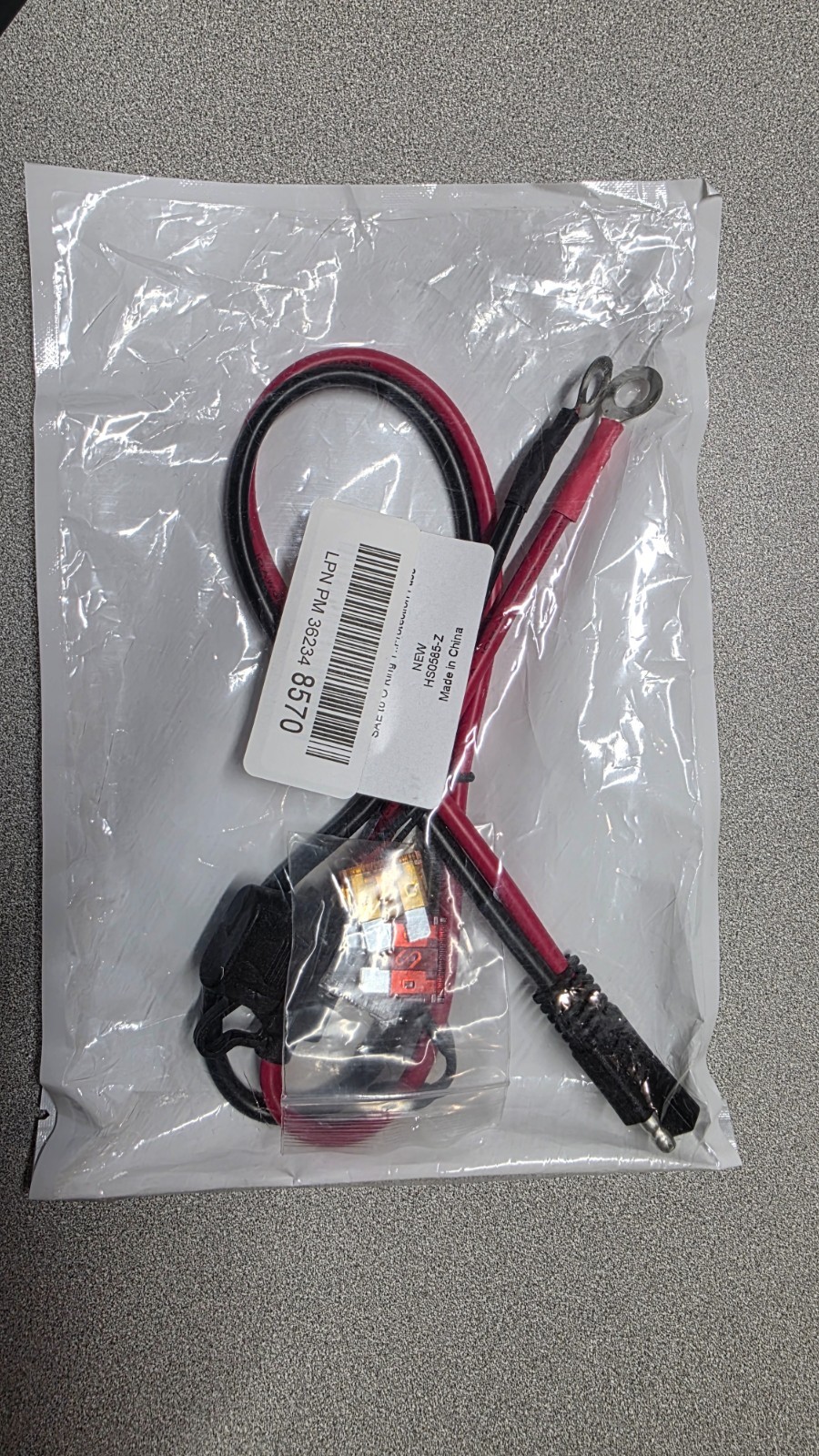 10AWG 2FT Charger Cable, SAE to O Ring Terminal Quick Disconnect Harness, 2 Pin