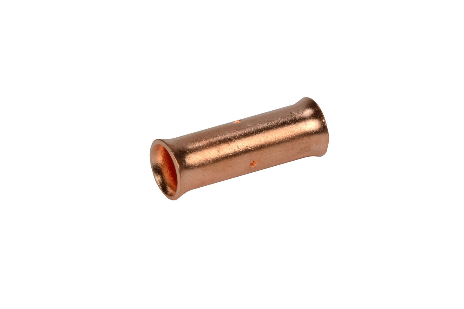 2 AWG TEMCo Butt Splice Connector Bare Copper Uninsulated Gauge. 10 Pack