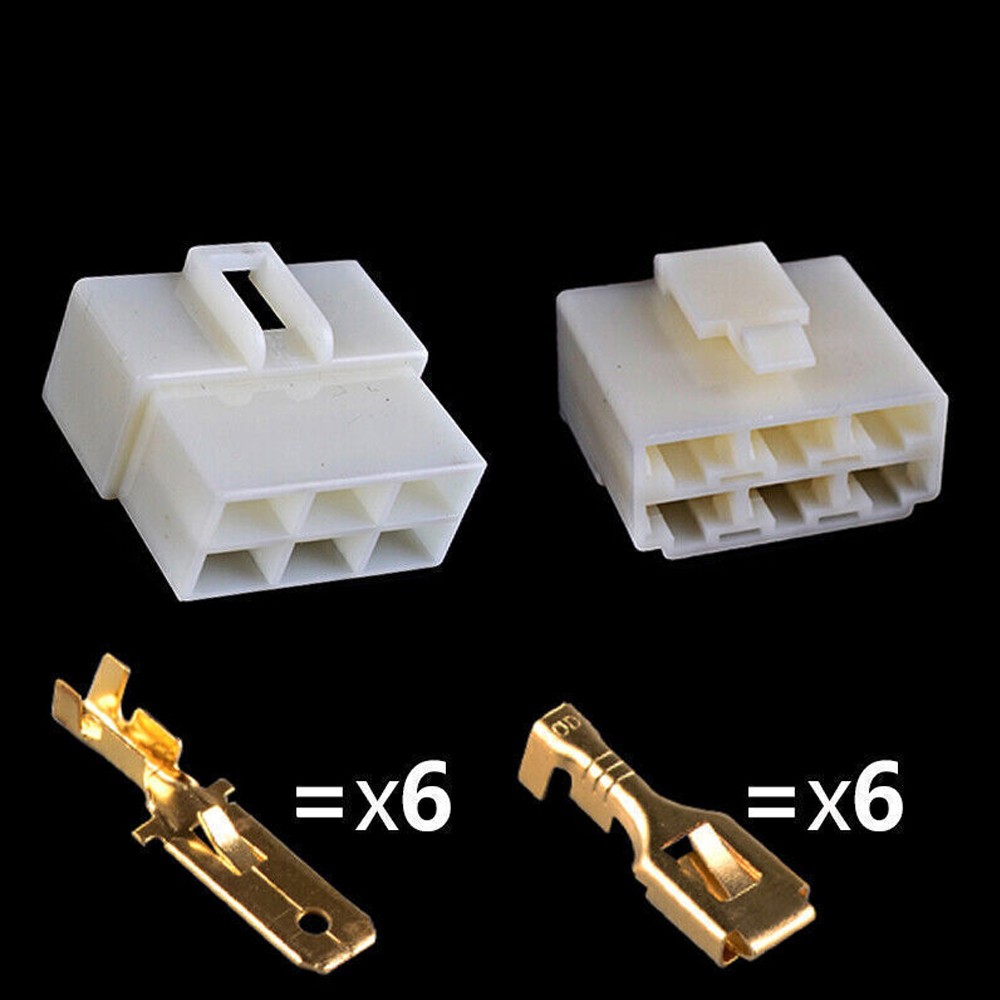 2 to 8 Way 6.3mm Pin Plug CONNECTOR Electrical Multi Terminal Block Wiring 20pcs