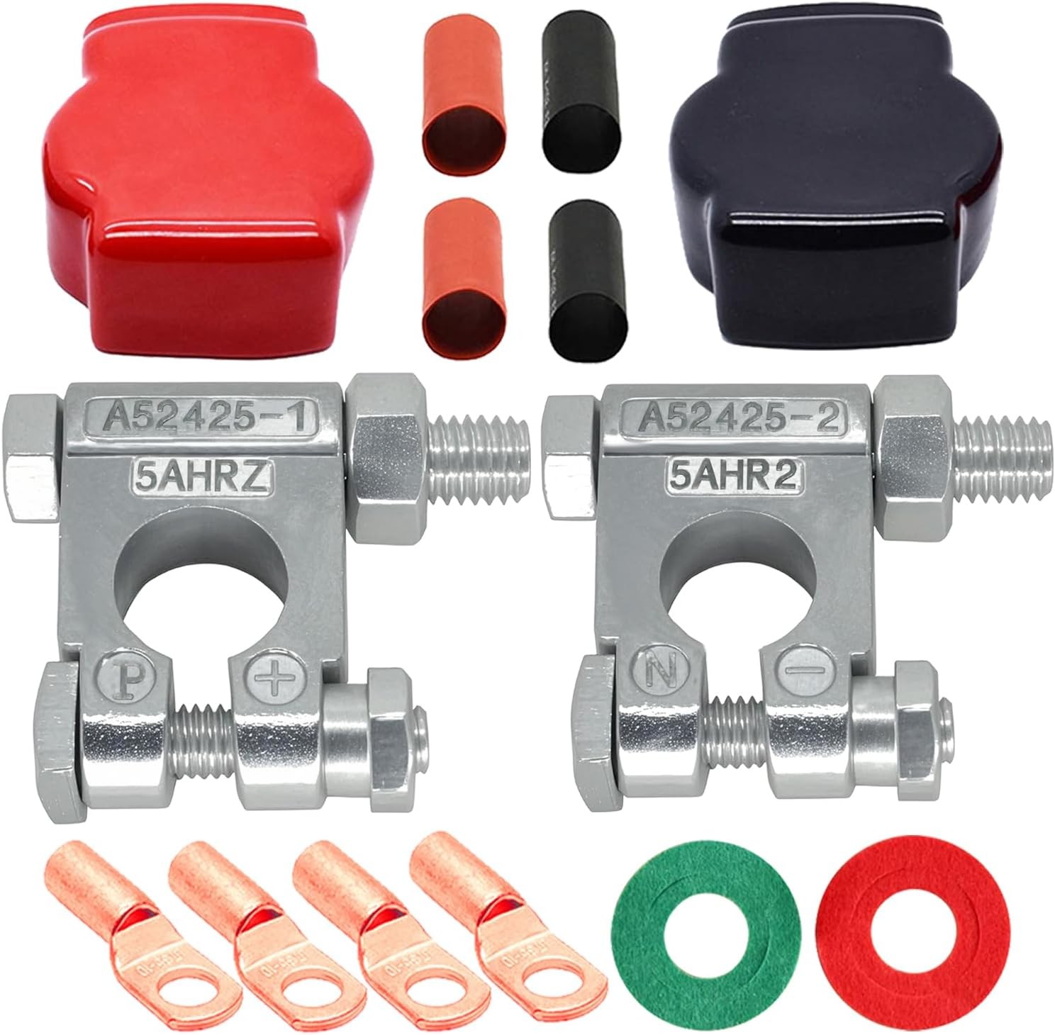 DLronwey Battery Terminal Connectors,Military Spec Positive Negative Heavy Du…