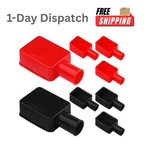 8 PCS Battery Terminal Covers Red Black Insulating Protector