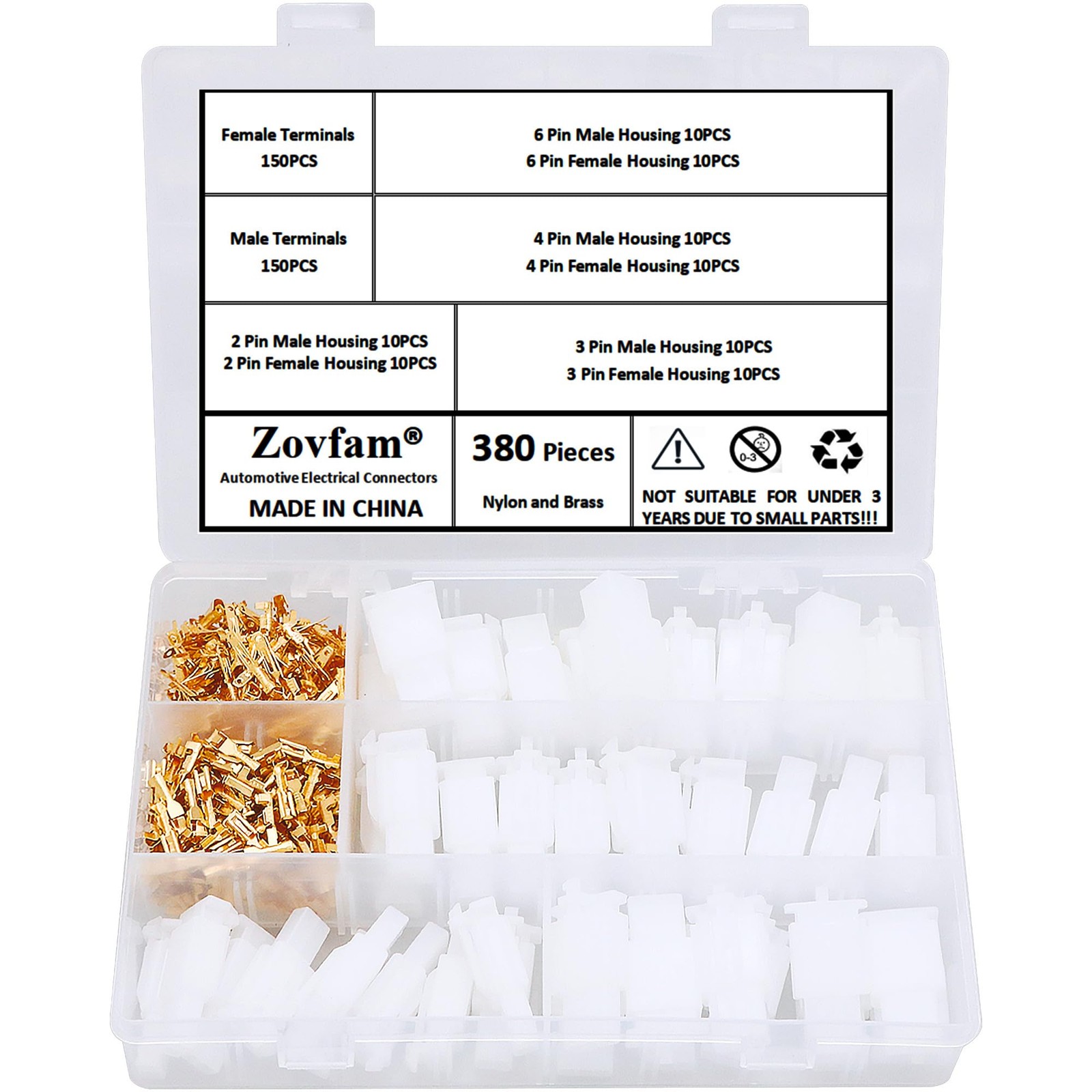 2.8mm Automotive Electrical Wire Connectors Kit 2 3 4 6 Pin Male Female Socke…