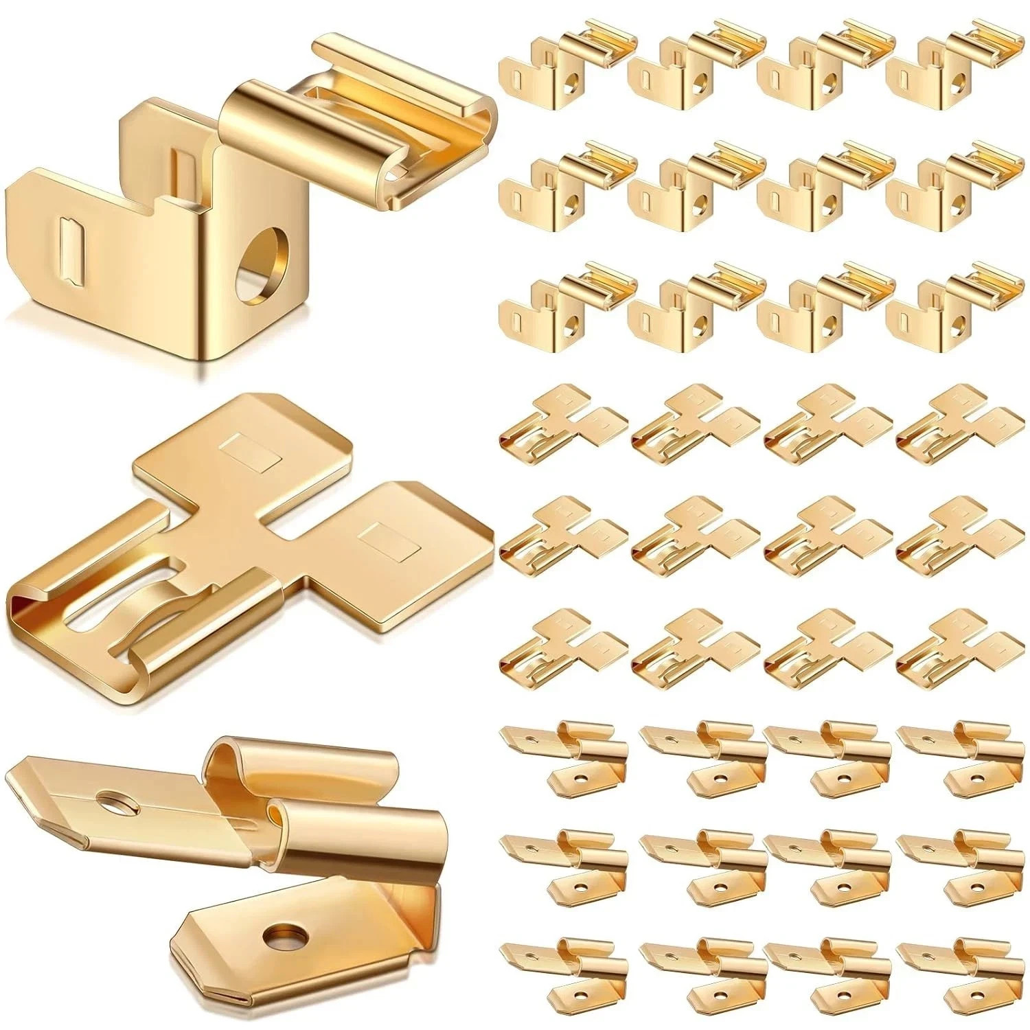 36 Pcs Quick Splice Wire Terminals Piggyback Spade Connectors 1/4″ 2 Male Female