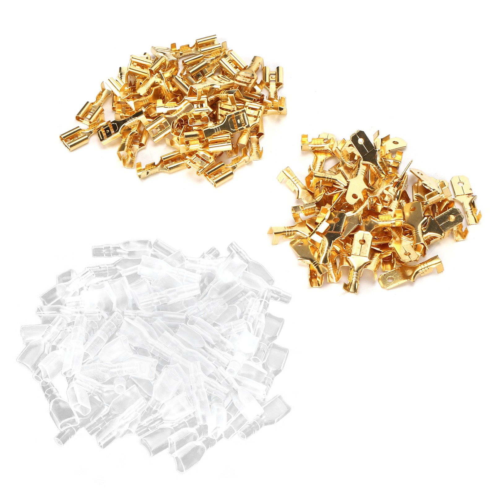 50 Pairs Crimp Terminal Electric Brass Insulating Wire Cable Connector New