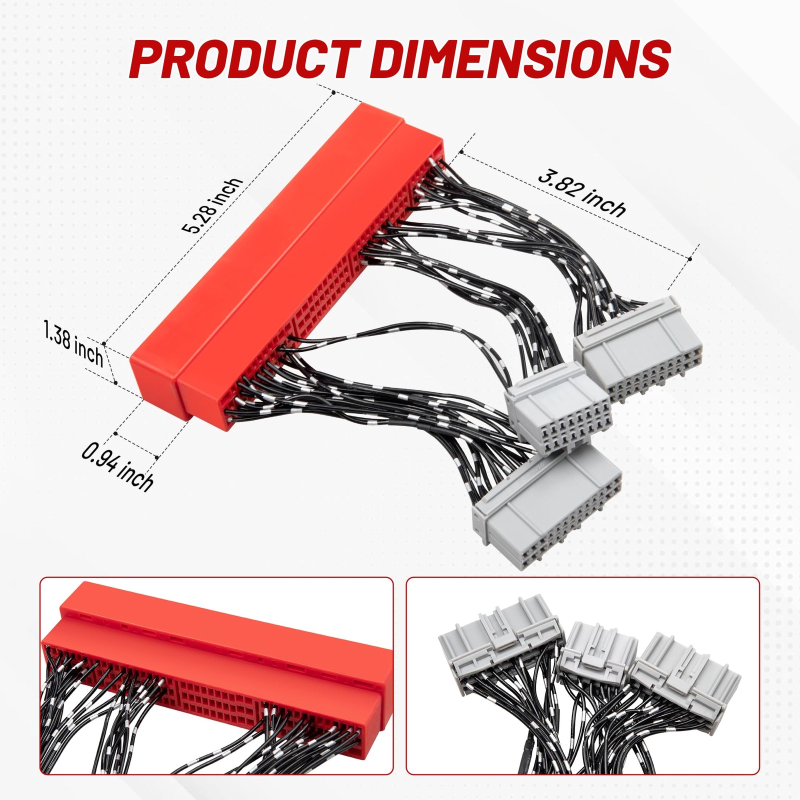 RED WOLF Car OBD2A to OBD1 ECU Jumper Conversion Harness Adapter for 1996-1999 H