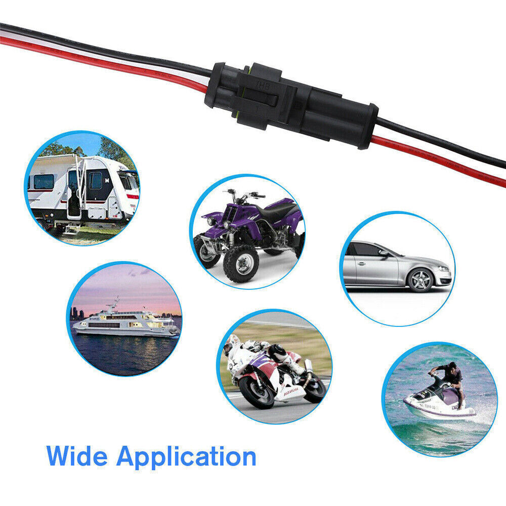 2/3/4/6-Pin Way Car Waterproof Male Female Electrical 18AWG Wire Connector Plug