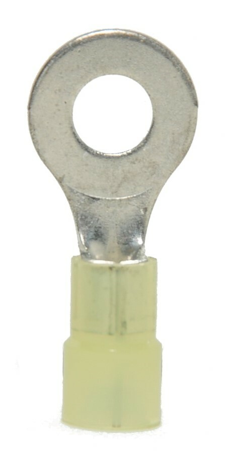 MVP 50 Yellow 10-12 AWG Nylon Insulated Ring Terminals 1/4″ Stud – Made in USA